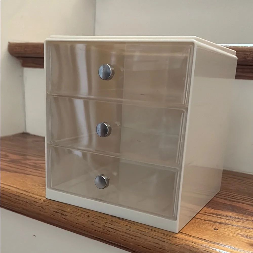 Cream and Transparent Storage Drawer. New
